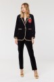 SIMONE VELOUR BLAZER Negro