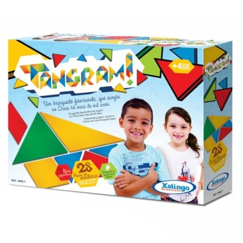 Juego mesa Tangram, 28 fichas de madera, XALINGO Juego mesa Tangram, 28 fichas de madera, XALINGO