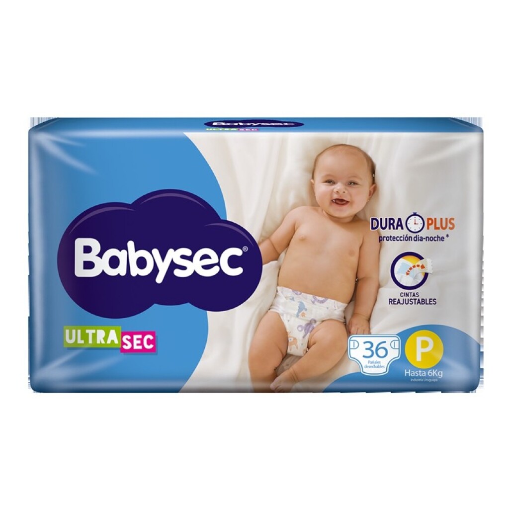 Pañales UltraSec P Babysec - Cont. 36 unidades