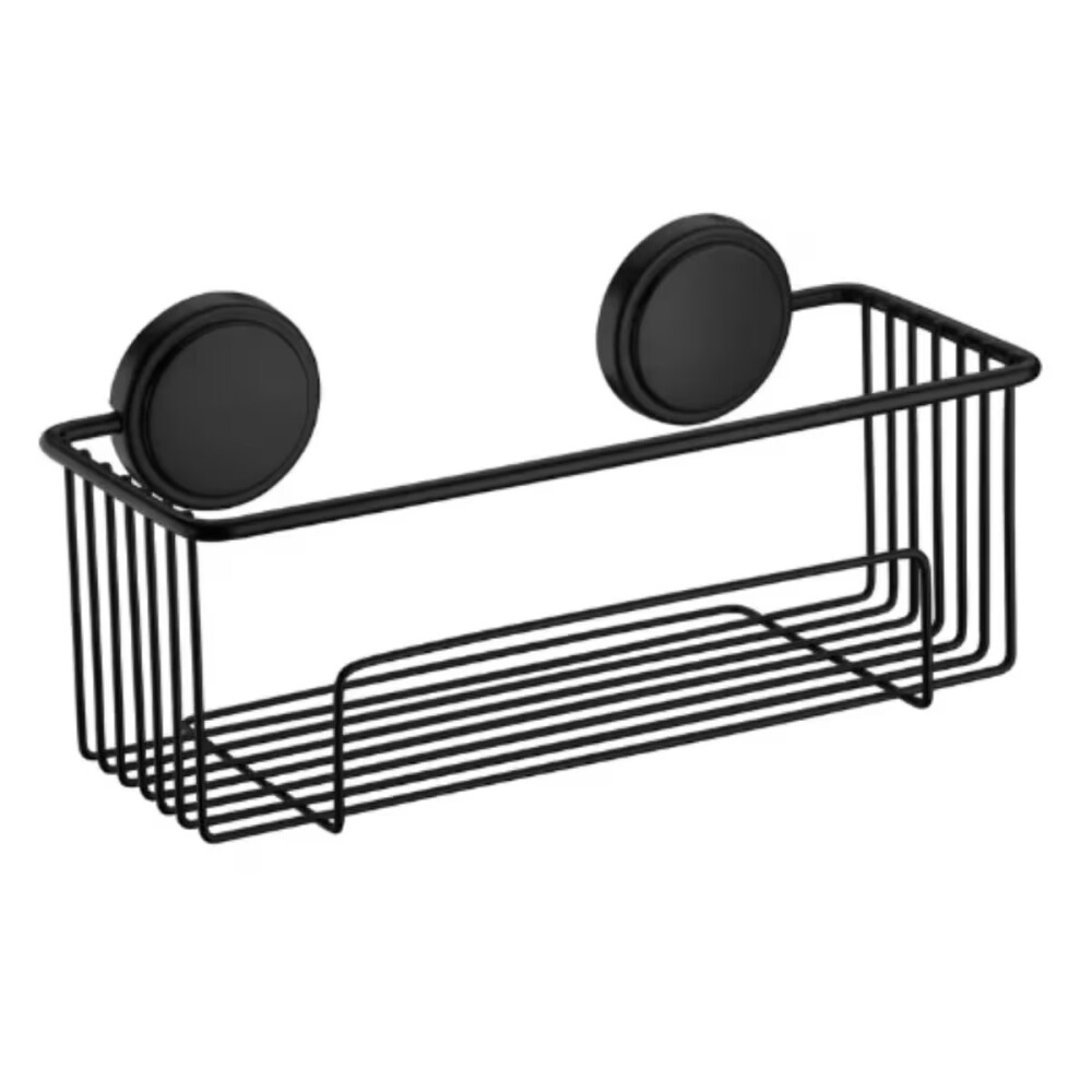 ORGANIZADOR DE BAÑO ADHESIVO NEGRO MATE Organizador De Baño Adhesivo Negro Mate