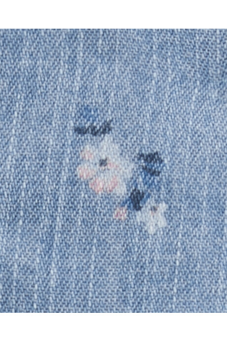 Jumper de chambray, diseño floral Sin color