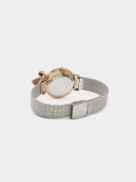 Reloj Bicolor Con Pulsera Acero Inoxidable Con Charm bicolor