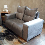 JUEGO DE LIVING ALELI 3-2 LUGARES GRIS+ 2 ALMOHADAS MOVELMAX Unica