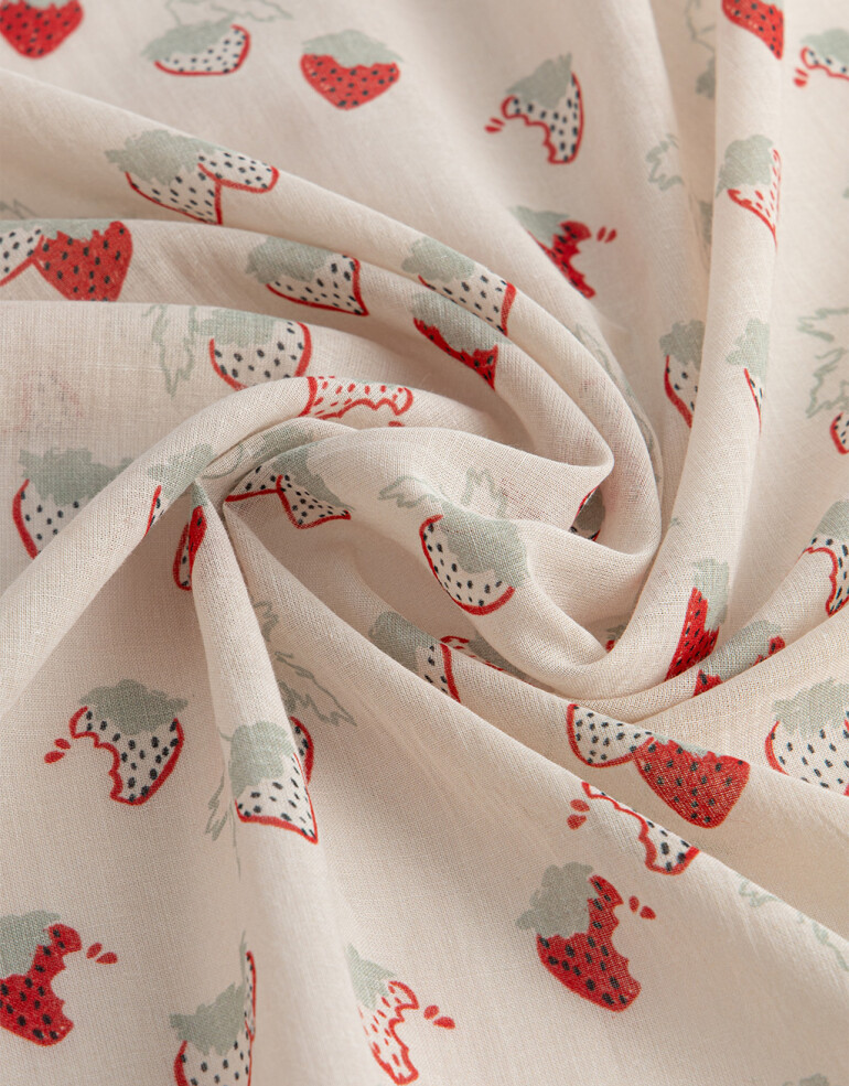 Pañuelos Raso Estampados Varios Pañuelo De Material Reciclado - Rojo Frutilla