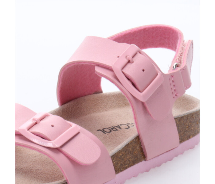 Sandalia de Niña Mini Miss Carol BUCKY con hebillas y velcro Rosado