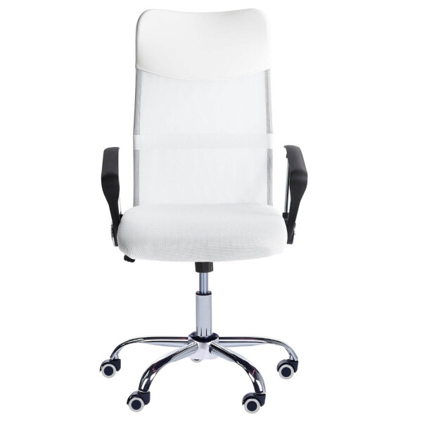 Silla De Escritorio Oficina Sillon Ejecutiva Ergonomica Tapizado Tela Mesh Con Cuero Sintetico Imback Color Blanco Silla De Escritorio Oficina Sillon Ejecutiva Ergonomica Tapizado Tela Mesh Con Cuero Sintetico Imback Color Blanco