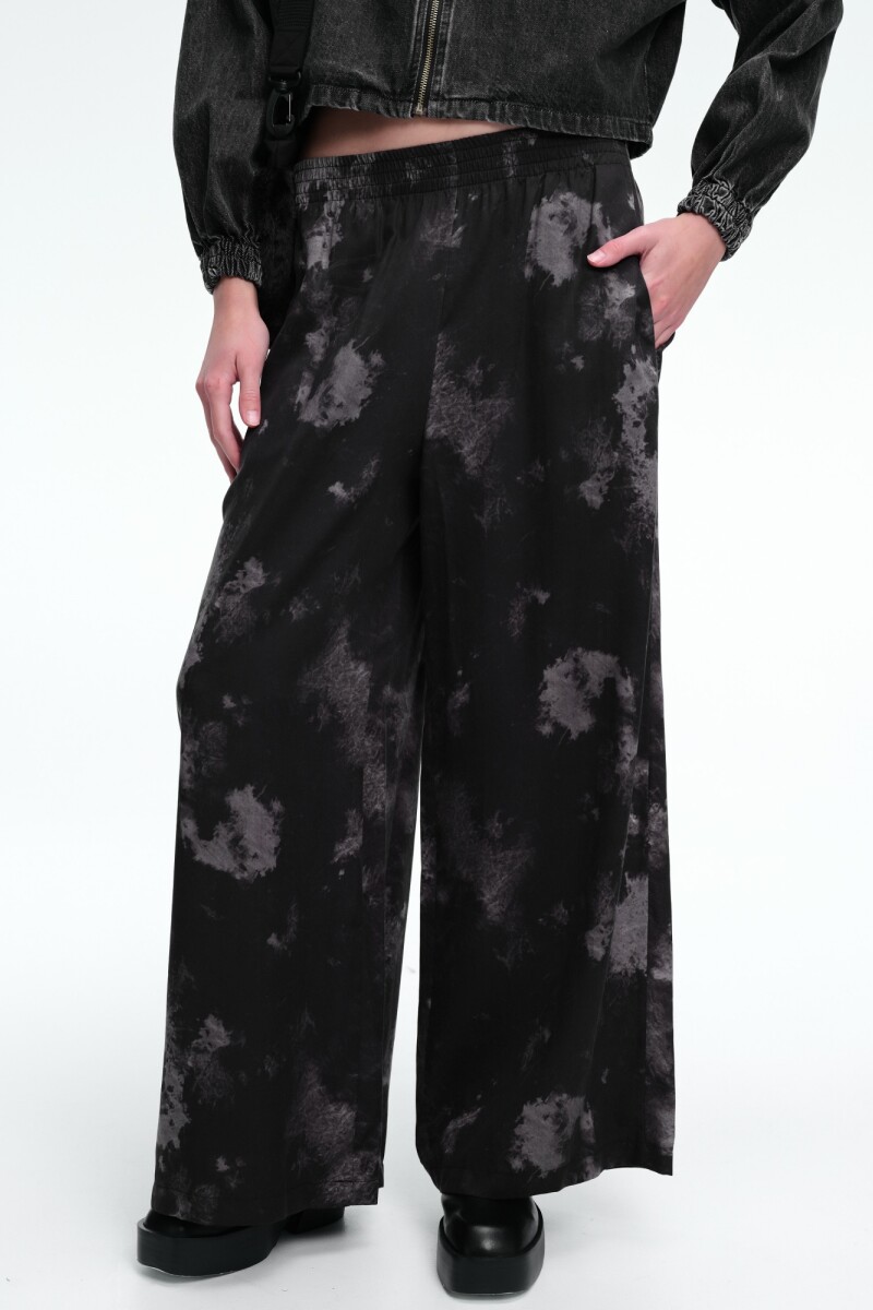 PANT RELAXED PRINT Negro