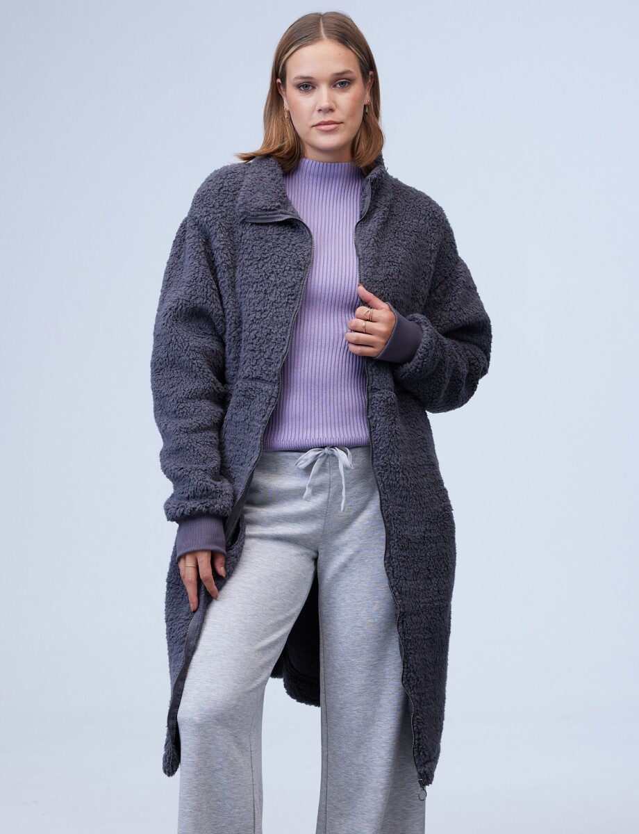 Campera Sherpa - Gris 