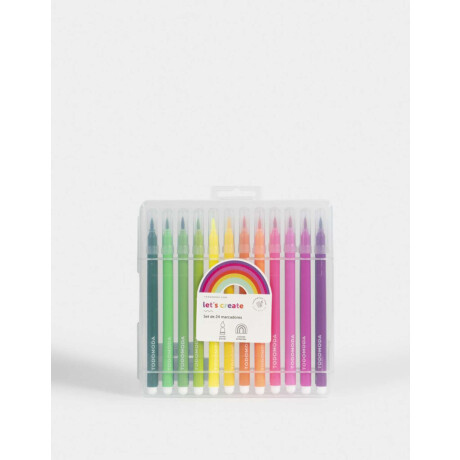 Set De 24 Marcadores Combinacion Multicolor