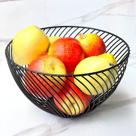 Frutero De Mesa Metálico Negro Ø 25cm x Alto 15cm Frutero De Mesa Metálico Negro Ø 25cm x Alto 15cm