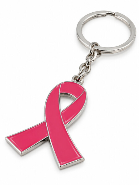 LLAVERO LAZO OCTUBRE ROSA ROSADO
