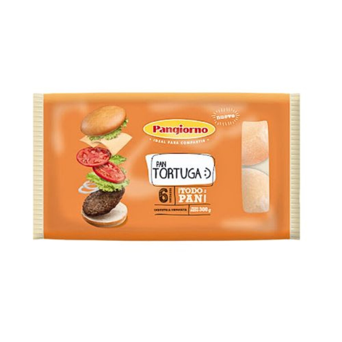Pan tortuga Pangiorno - 6 ud. - 315 g 