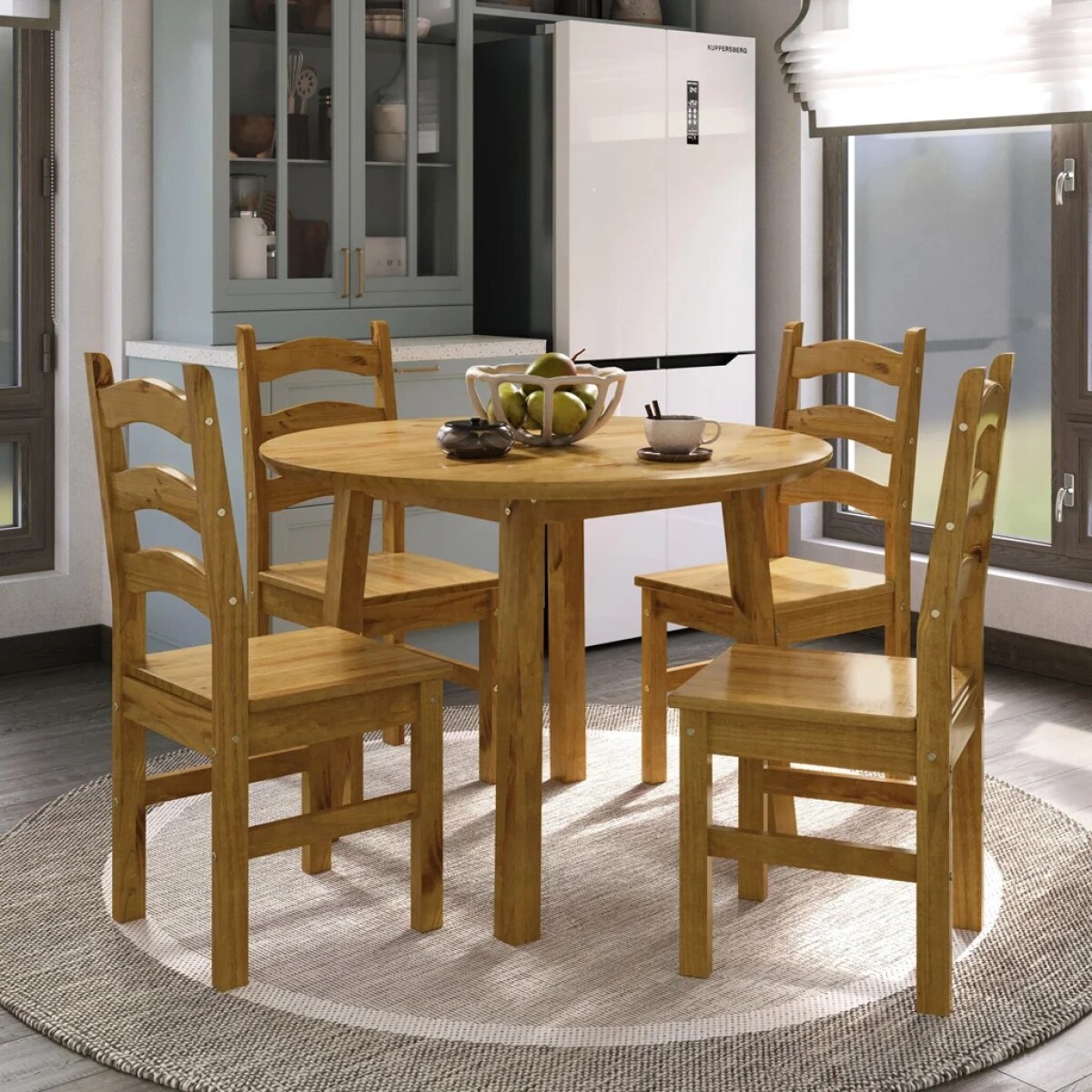 Conjunto de Comedor 4 sillas - Brunei - Natural 