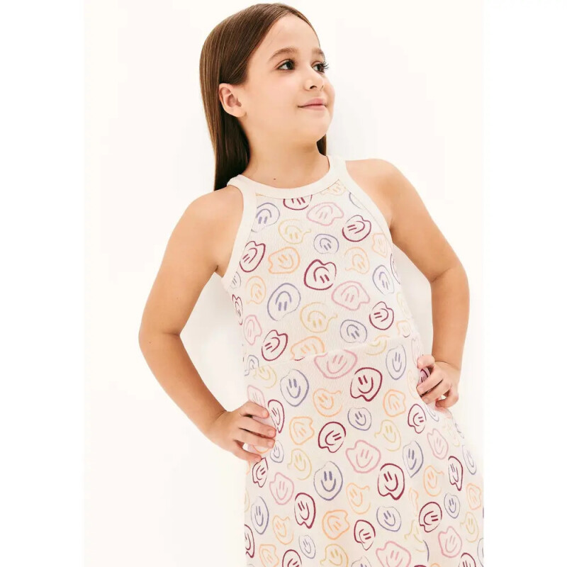 VESTIDO CURTO FEM OFF WHITE