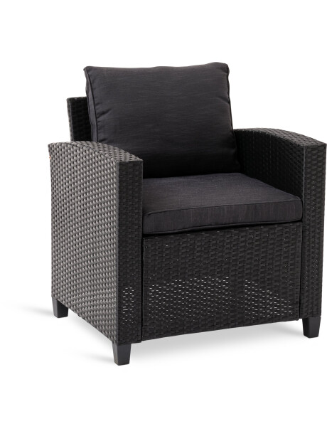 Sillón de exterior AGERMOSE negro Sillón de exterior AGERMOSE negro