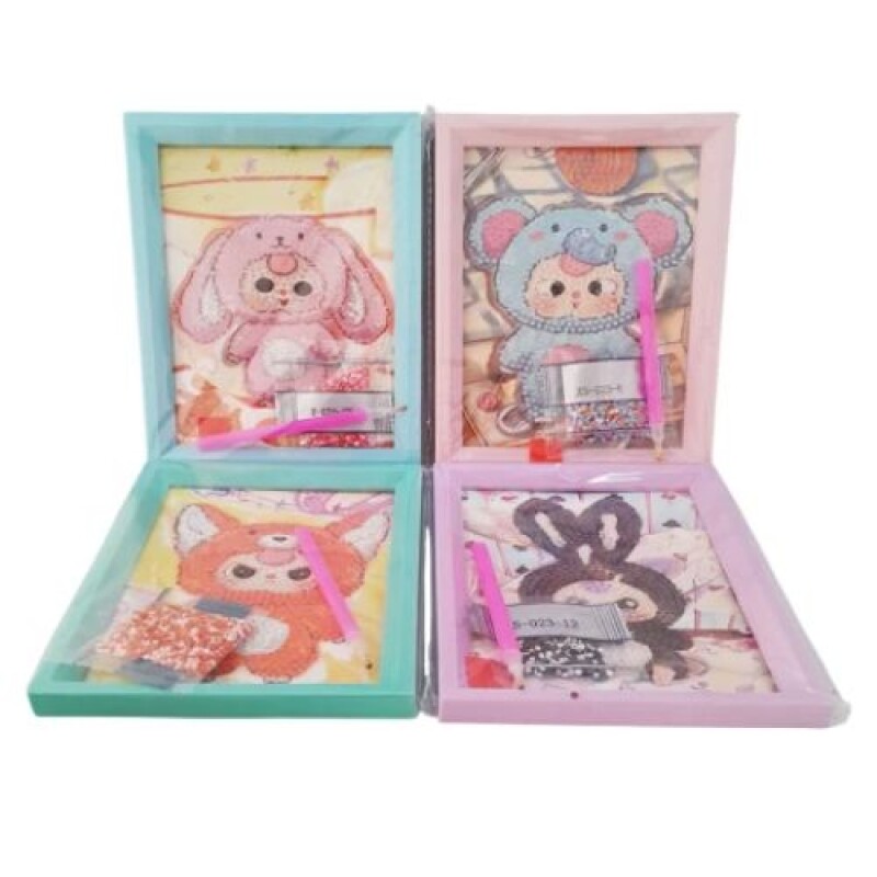 Kit para crear tu propio cuadro labubu con diamantes Kit Para Crear Tu Propio Cuadro Labubu Con Diamantes