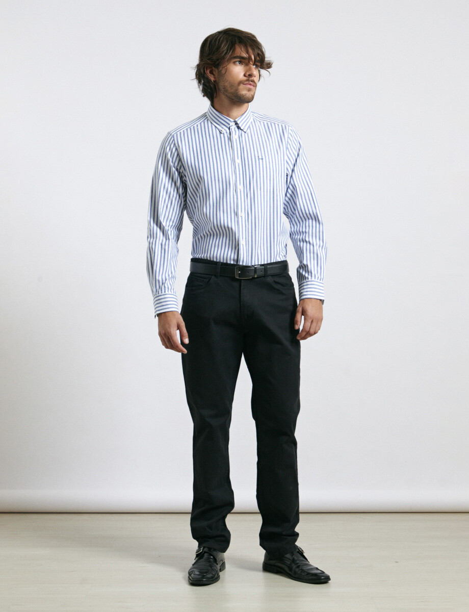 012608 CAMISA HARRINGTON LABEL Azul Osc/bla