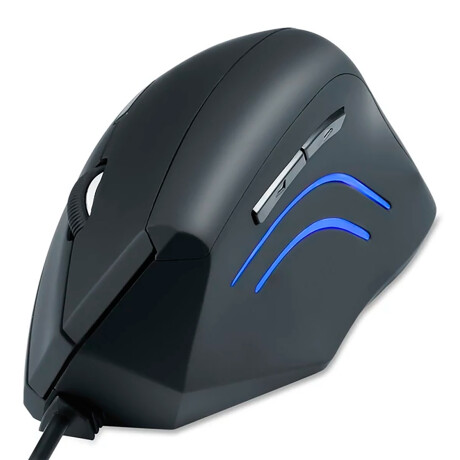 Perixx - Mouse Egónomico con Cable y Luces Led. 6 Botones 001