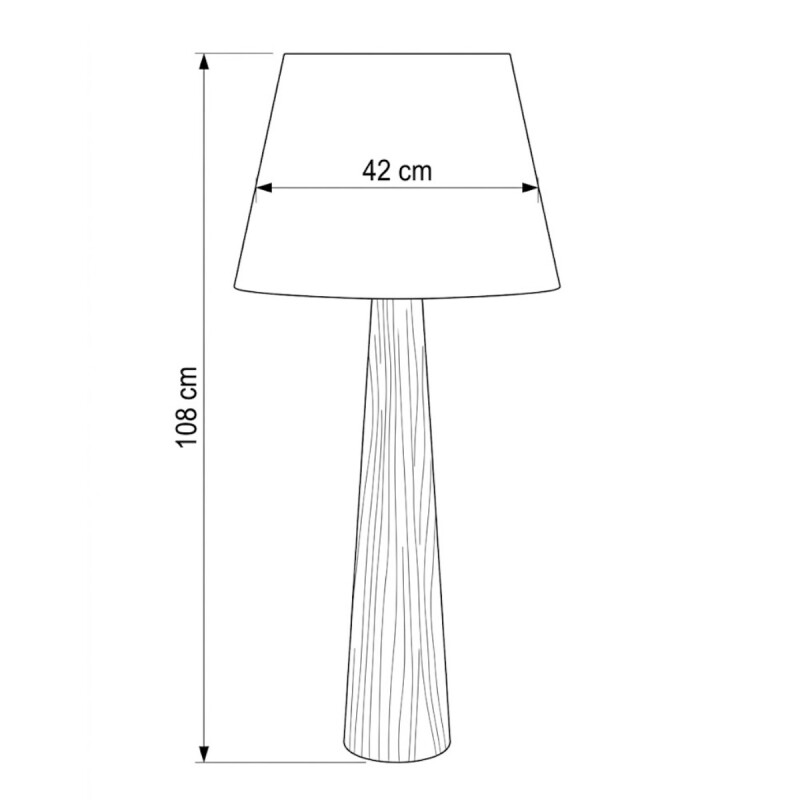 LAMAPARA DE PIE BLANCA/MARRON 42X108CM Unica