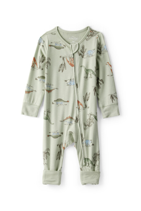 Pijama una pieza de viscosa Ecovero, puños plegables, línea Purelysoft Sin color