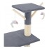 Rascador Torre 5 Niveles En Felpa Y Sisal Para Gato Juego Variante Color Gris Claro