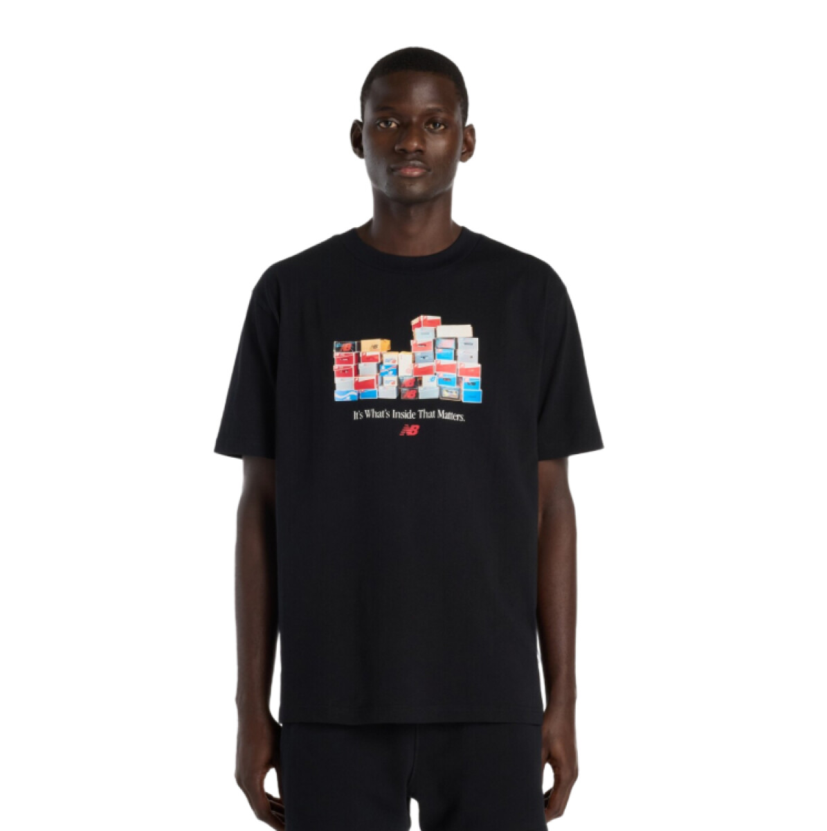 Remera New Balance Boxes - Negro 