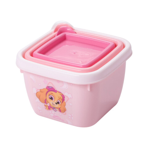 Pack x 3 Recipientes Connect Paw Patrol ROSA