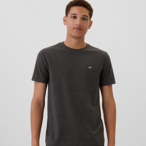 V-FRCH EVERYDAY SOFT MICRO LOGO CREW CHARCOAL HEATHER