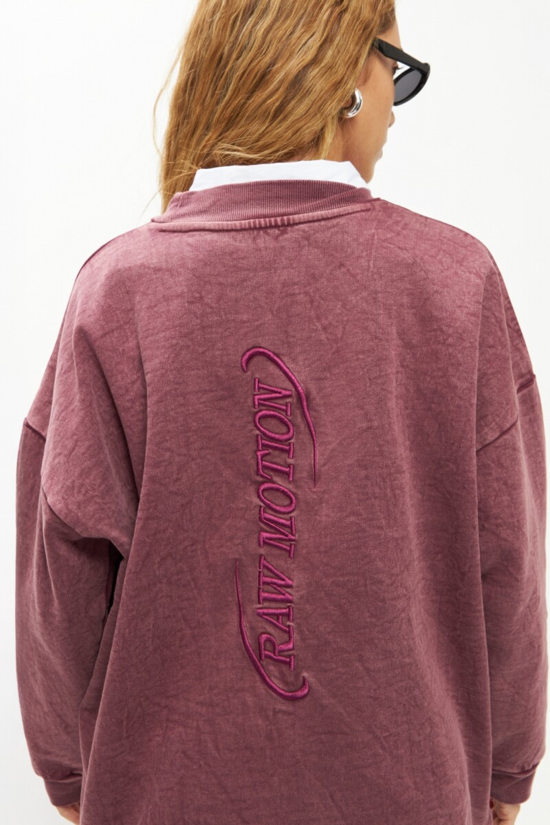 Buzo bordado unsigned bordo