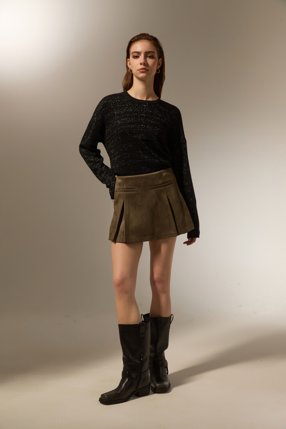 Short Lilina Verde Oliva Oscuro