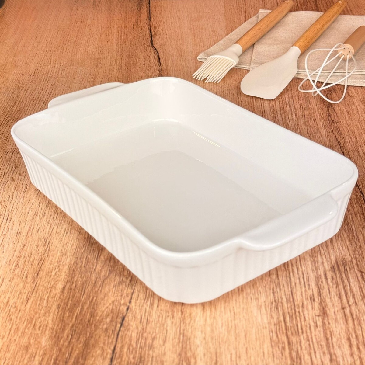 Fuente Para Servir De Cerámica 26cm x 21cm x 4.5cm 