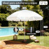 Sombrilla De Playa Reforzada 2.30m Grande Jardin Patio Con Filtro Uv Imback Color Blanco Sombrilla De Playa Reforzada 2.30m Grande Jardin Patio Con Filtro Uv Imback Color Blanco
