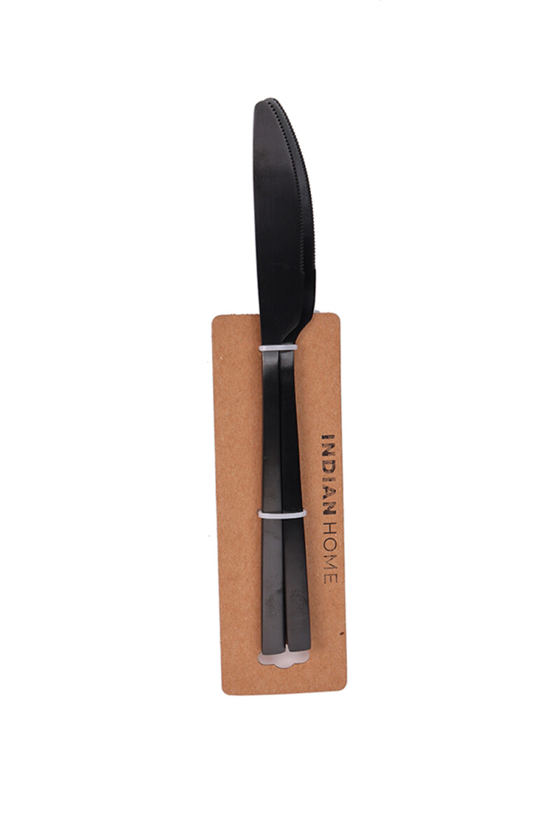 Cuchillo X 2un. Negro - Color Unico 