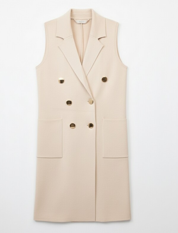 Chaleco Botones BEIGE