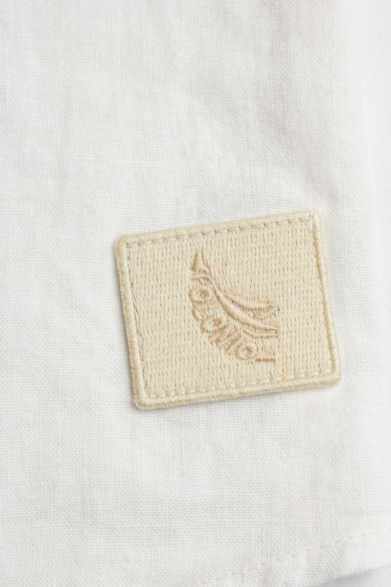 LONG SLEEVE LINEN SHIRT White