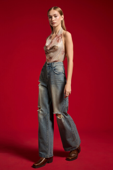 Pantalon Aery Azul Grisaceo