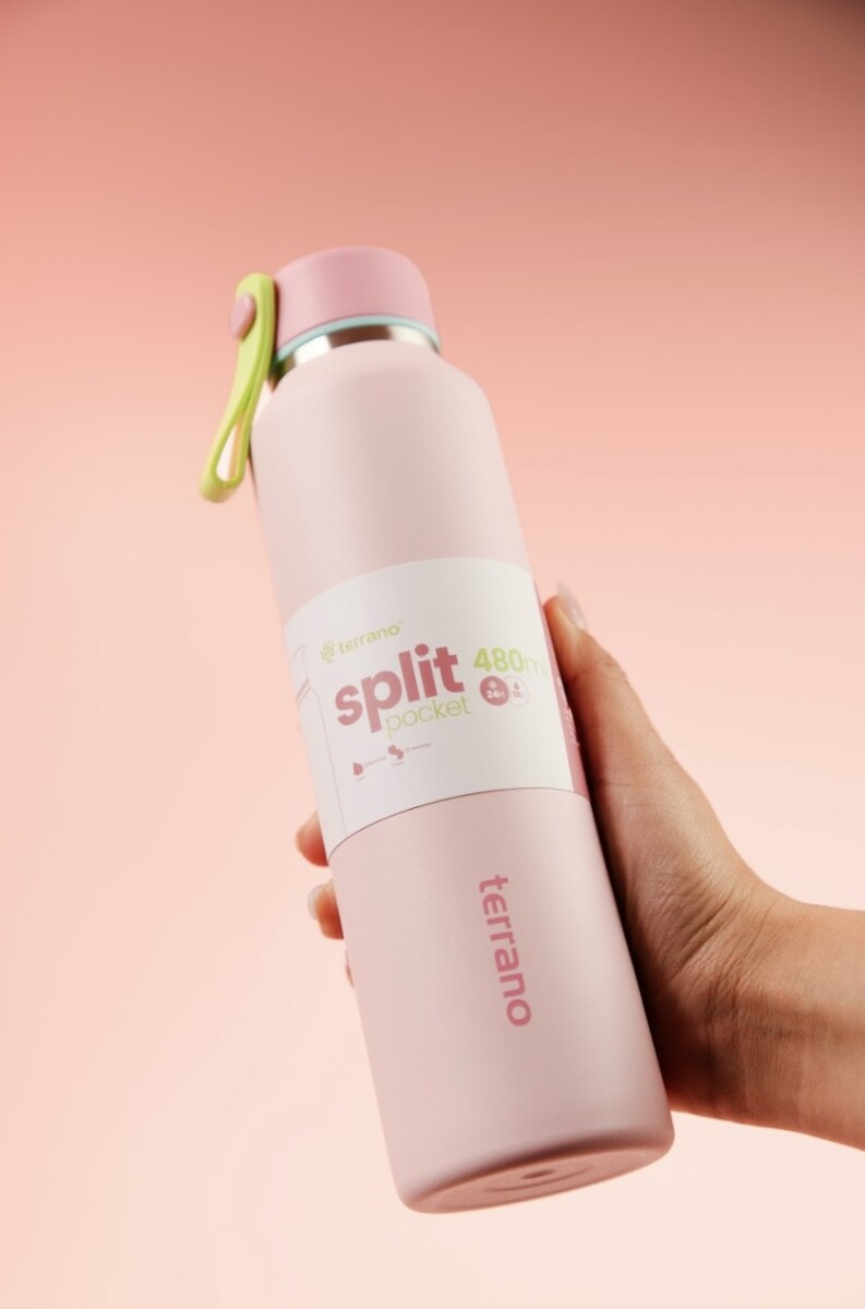 BOTELLA SPLIT POCKET 480ML. - Rosado 