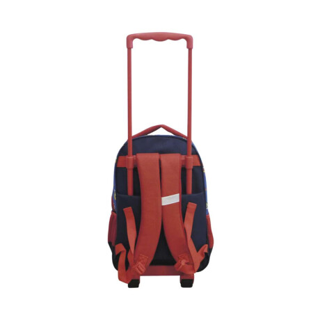 Mochila Infantil 3D con Carro Tafeta Grande 40 x 30 cm Azul/Rojo