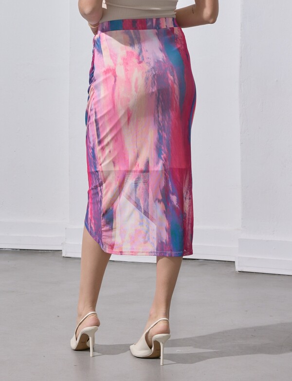 Falda Cruzada MULTI/FUCSIA