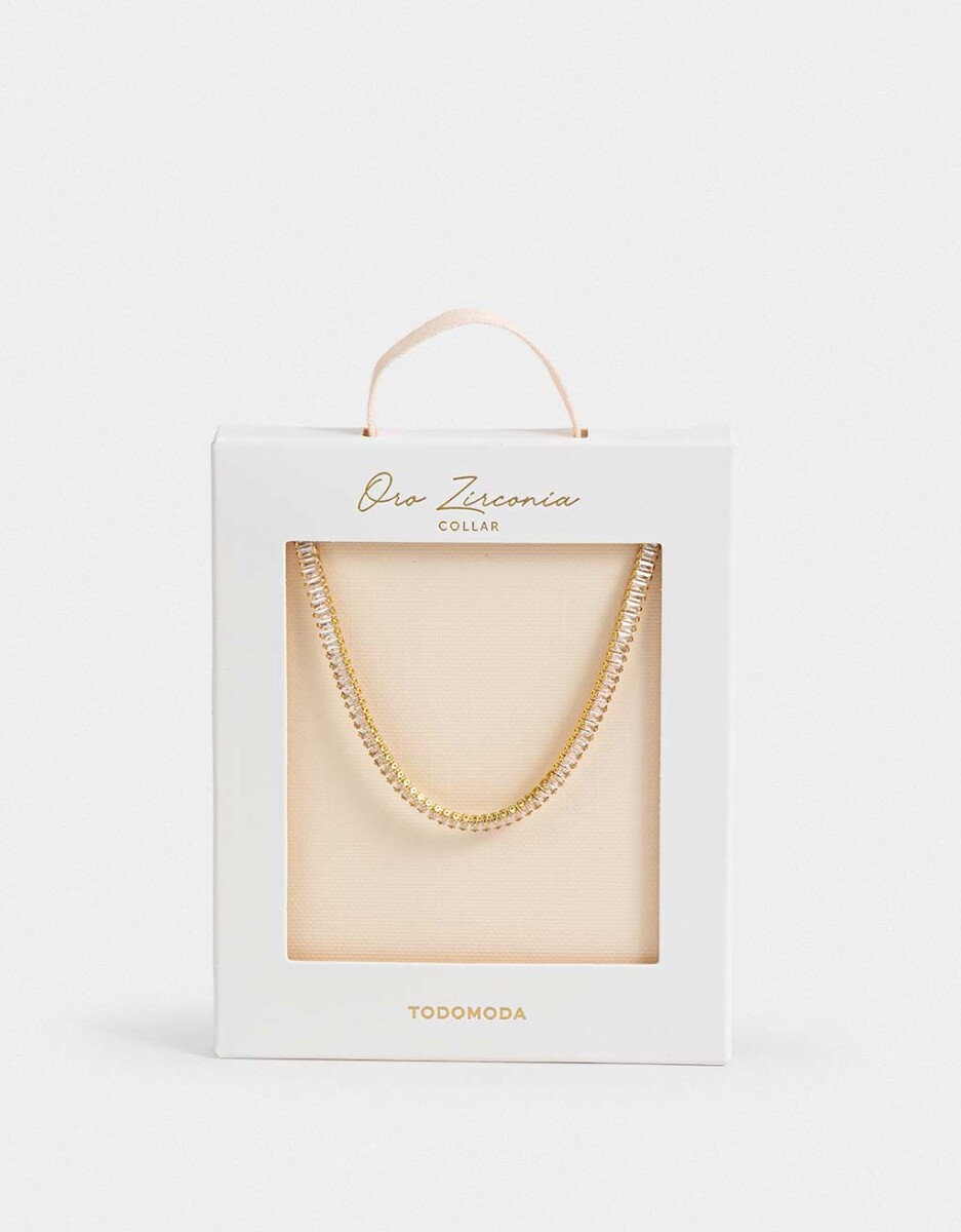 Collar Corto Bañado En Oro 