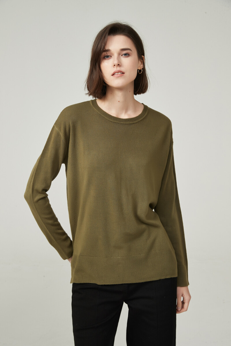 Sweater Baidai - Verde Oliva Oscuro 