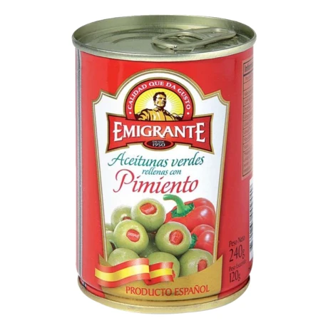 ACEITUNA RELL C/PIMIENTO 120/240G EL EMIGRANTE ACEITUNA RELL C/PIMIENTO 120/240G EL EMIGRANTE