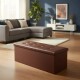 Puff Baúl Lumax Plegable 75x38 cm Organizador Living Dormitorio Marron