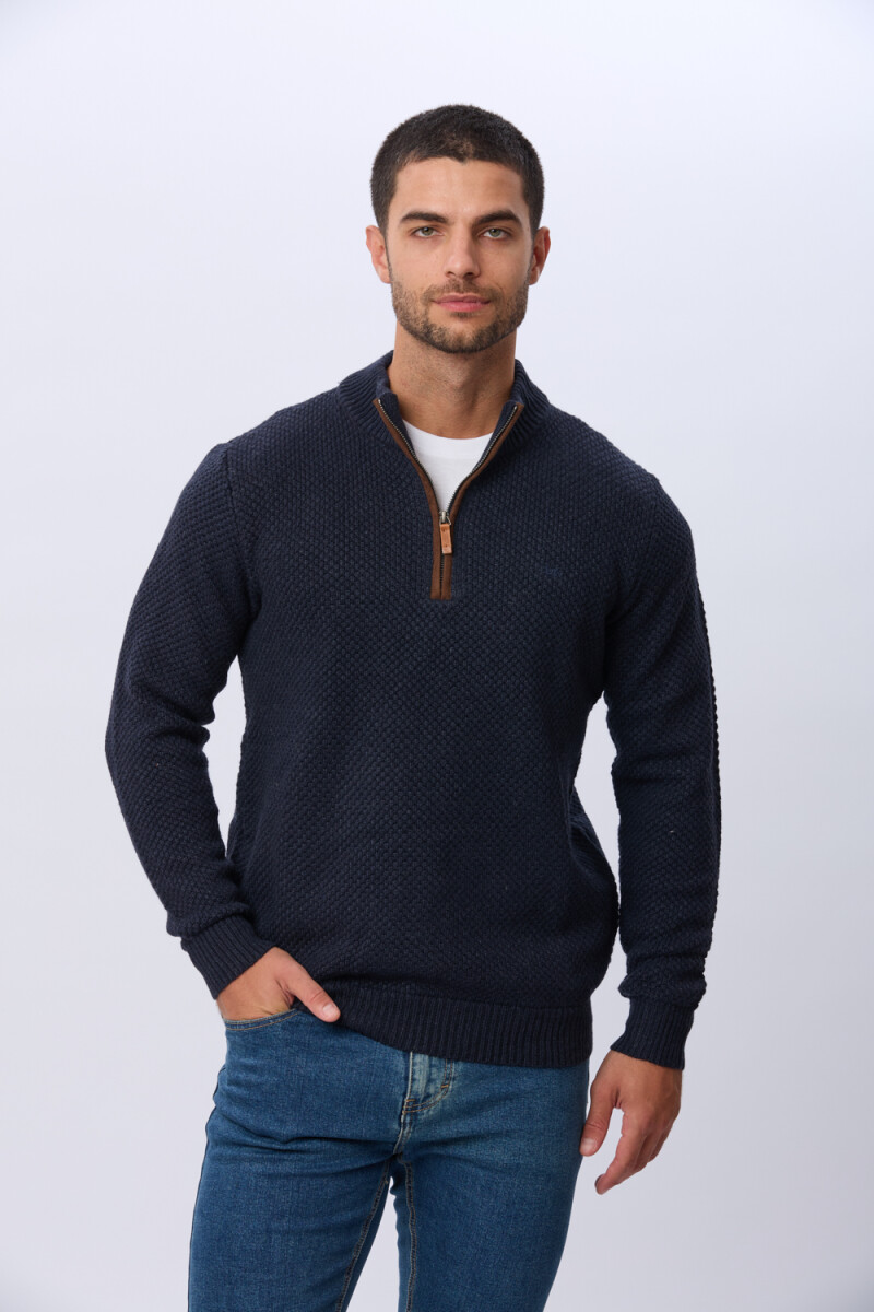 BUZO TEJIDO DE ABRIGO - Azul 