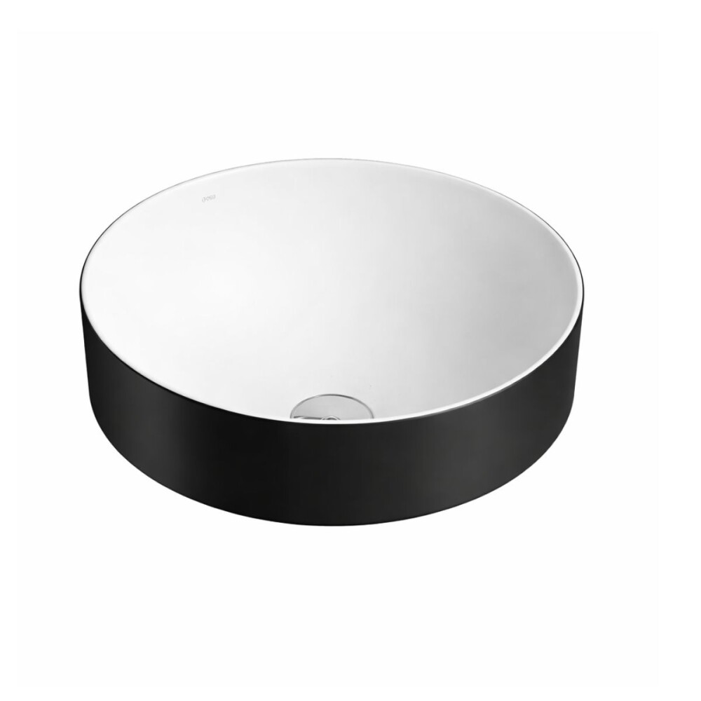 Bacha de sobreponer redonda 40 cm bicolor negro mate Deca Bacha De Sobreponer Redonda 40 Cm Bicolor Negro Mate Deca