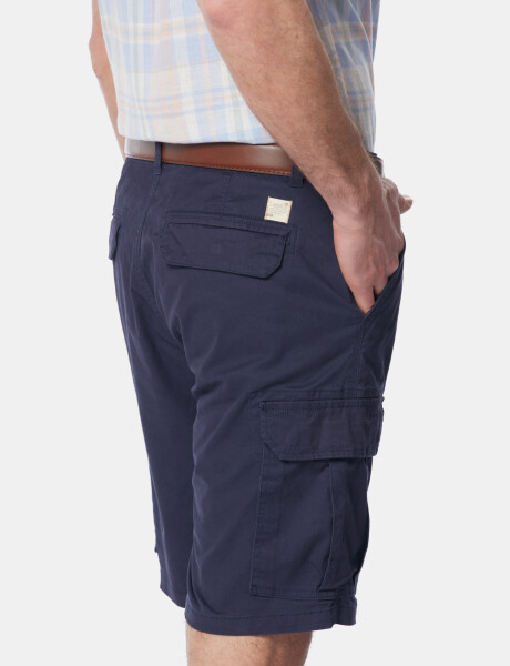 BERMUDA CARGO CON SPANDEX Marino