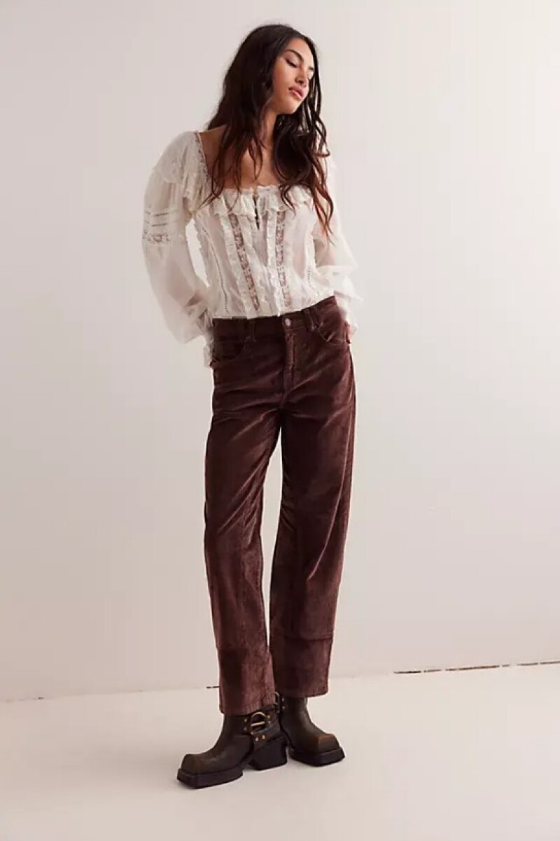 RISK TAKER CORD STRAIGHT Marron