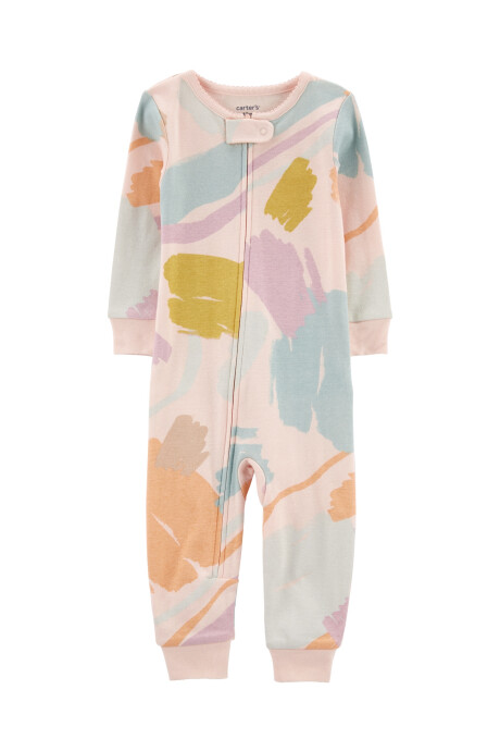 Pijama una pieza de algodón diseño acuarela Sin color