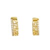 Caravanas aros Greca y zirconia de oro- Oro bajo - Zirconia- CA8155 conpiedra