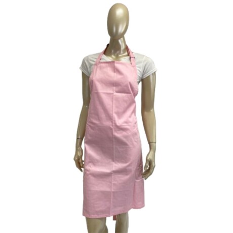 Delantal básico con peto y ajustes Rosa